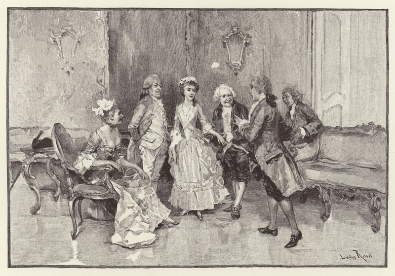 Ilustrace pro The School for Scandal (chromolitho) od Lucius Rossi