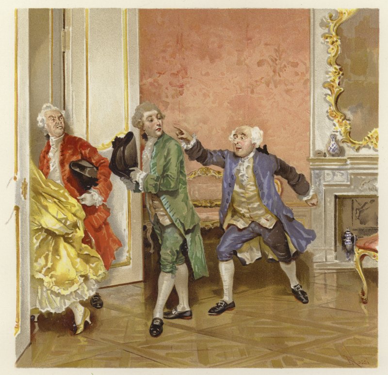 Ilustrace pro The School for Scandal (chromolitho) od Lucius Rossi