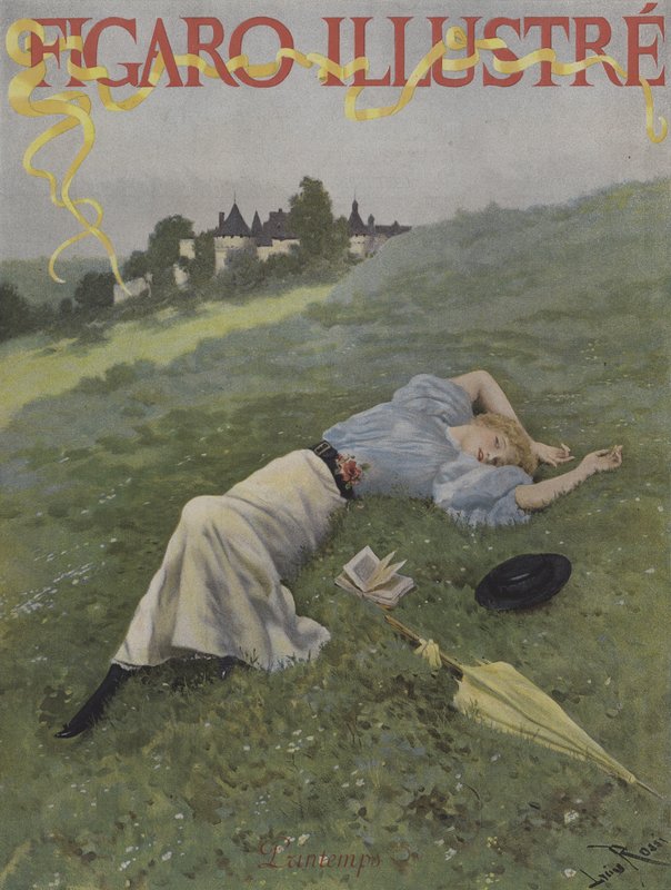 Printemps (jaro). Obálka Le Figaro Illustre, květen 1896 od Lucius Rossi