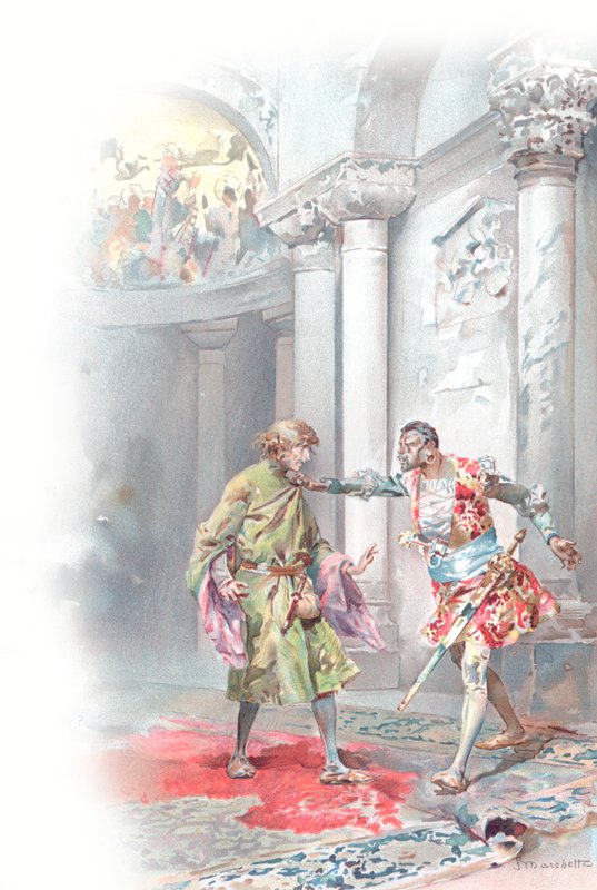 Ilustrace k Shakespearovu Othellovi (chromolit) od Ludovico Marchetti