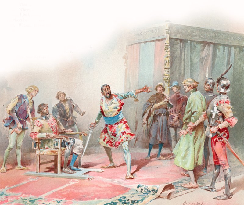 Ilustrace k Shakespearovu Othellovi (chromolit) od Ludovico Marchetti