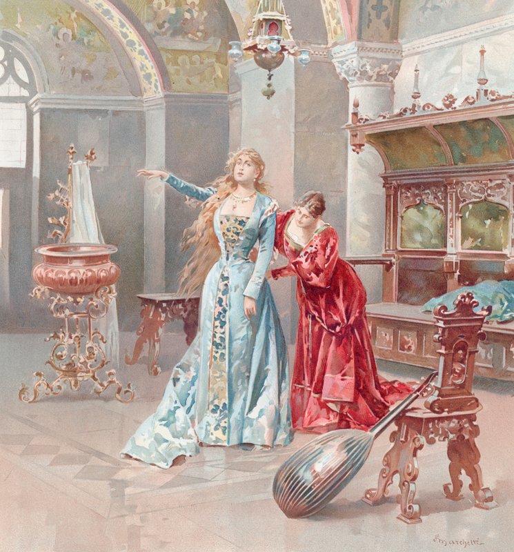 Ilustrace k Shakespearovu Othellovi (chromolit) od Ludovico Marchetti