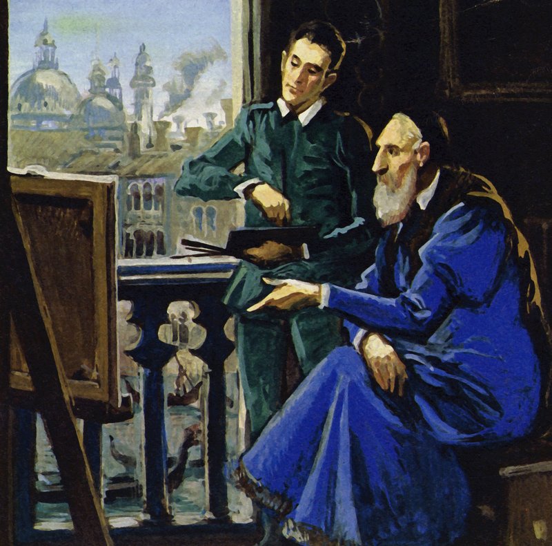 Dominico Theotocopuli, světu známý spíše jako El Greco (Řek) (barevná litografie) od Luis Arcas Brauner