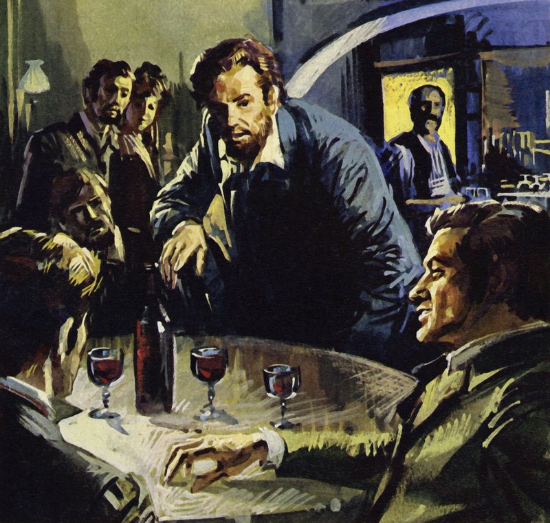 Manet se spřátelil s Monetem, Degasem, Renoirem a dalšími umělci (barevná litografie) od Luis Arcas Brauner