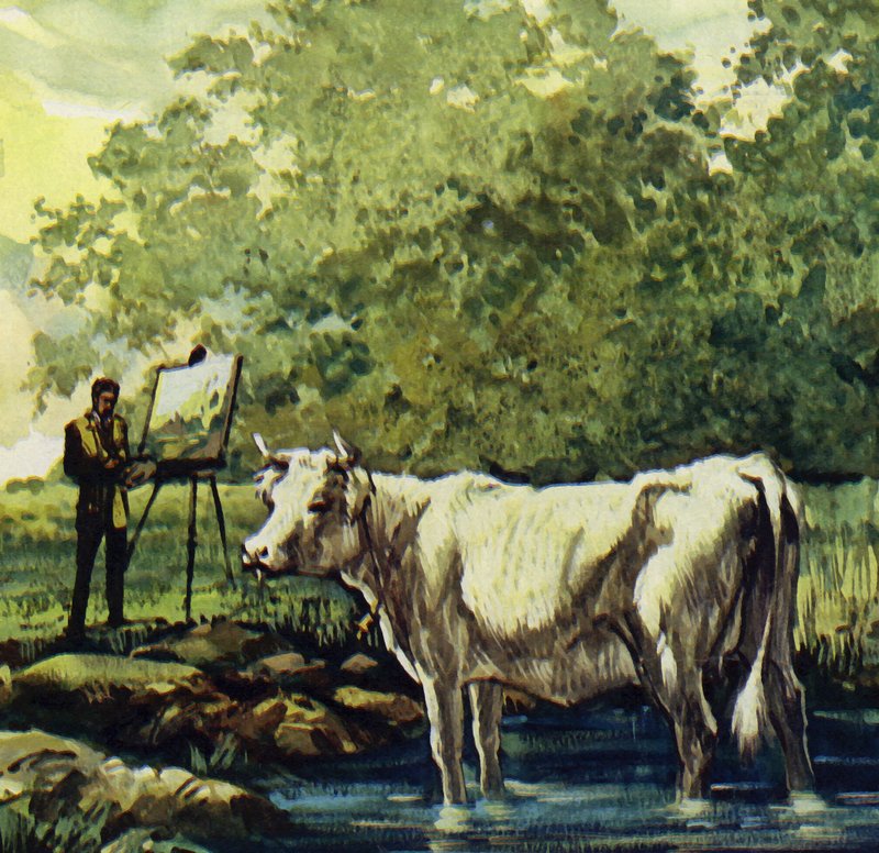 Renoir maloval krajinu kolem sebe (barevná litografie) od Luis Arcas Brauner