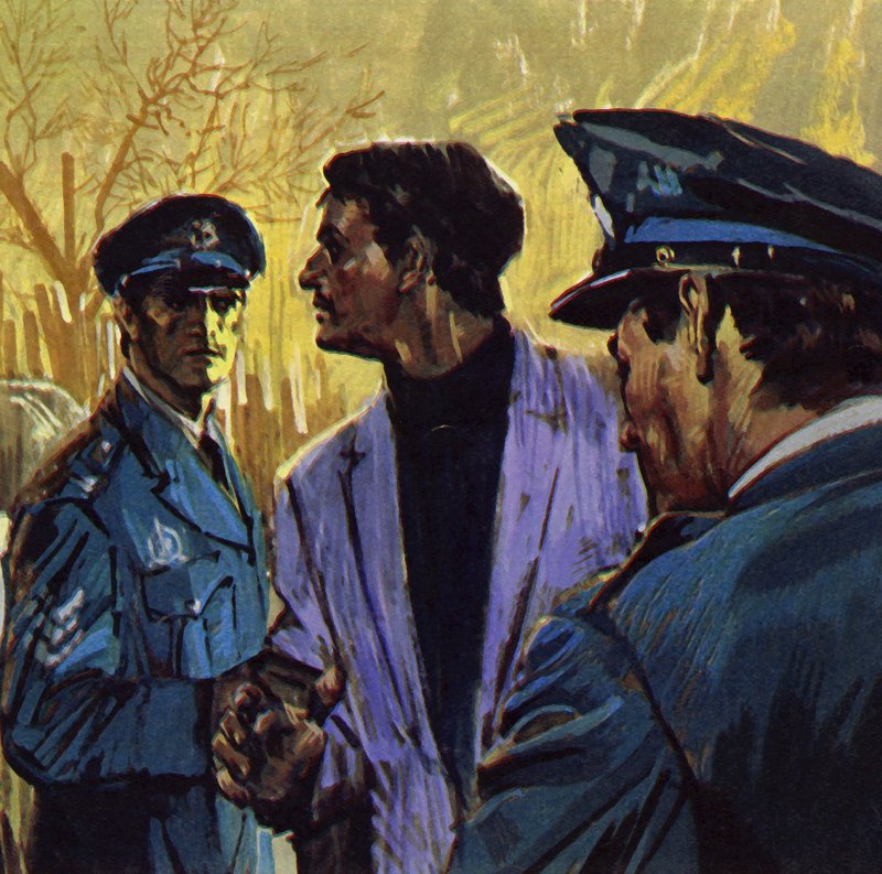 Van Meegeren byl za války obviněn z prodeje obrazů nacistům (barevná litografie) od Luis Arcas Brauner