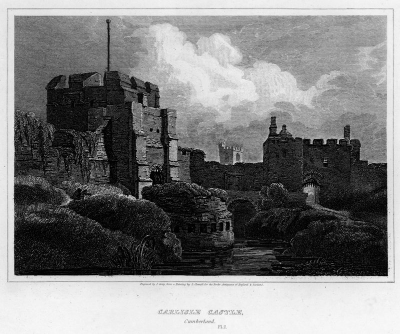 Carlisle Castle, Cumberland (rytina) od Luke (after) Clennell