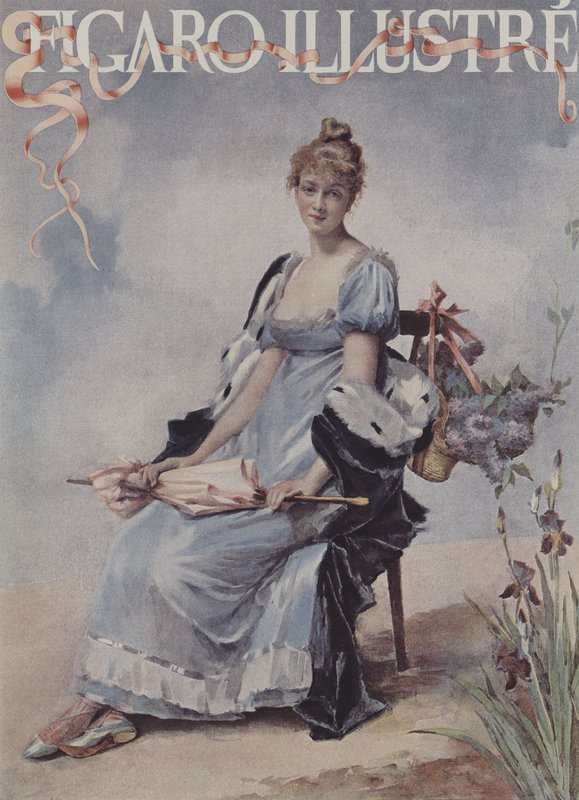 květnové květy. Obálka Le Figaro Illustre, květen 1894 od Madeleine Lemaire