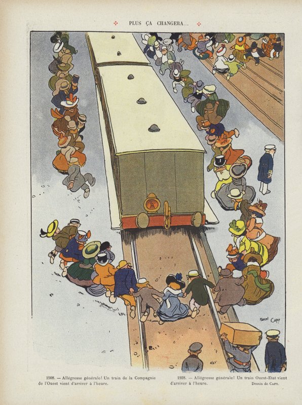 Čím více se věci mění? . Ilustrace pro Le Rire od Marcel Amable O.L. Capy