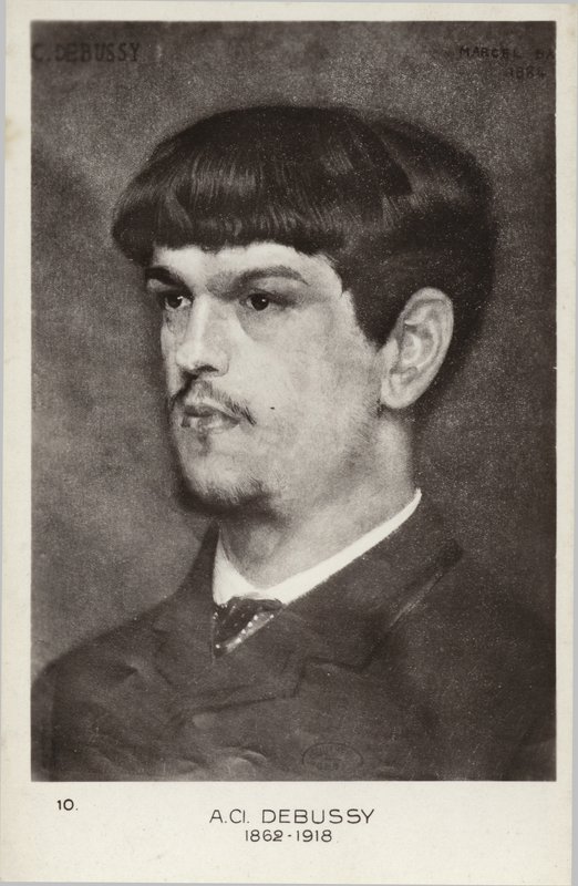 Claude Debussy , francouzský skladatel (1862-1918) od Marcel Andre Baschet