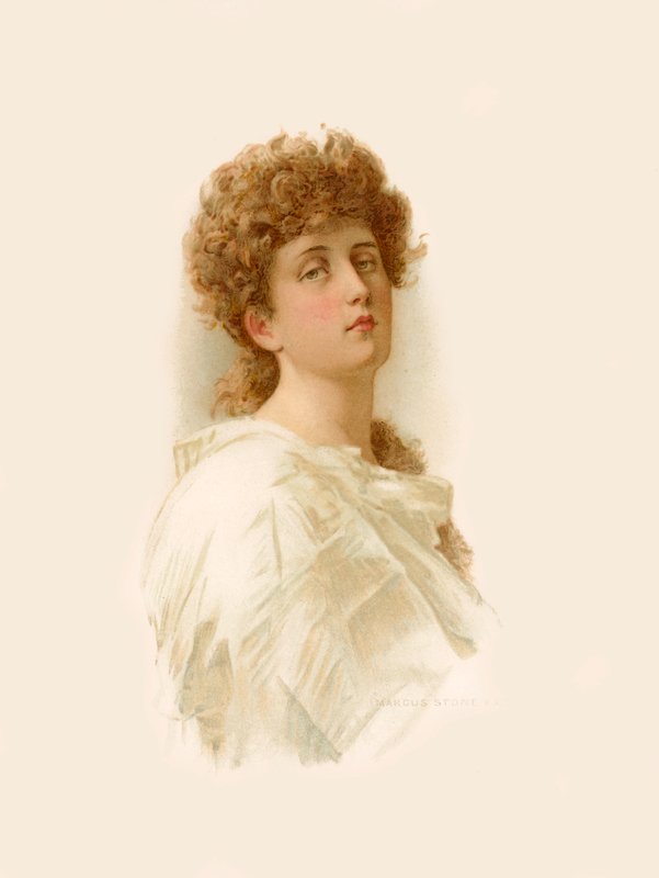 Tennysonova lady Clara Vere de Vere od Marcus Stone