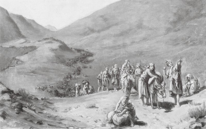 Migrace sumerských kmenů (litografie) od Margaret (after) Dovaston