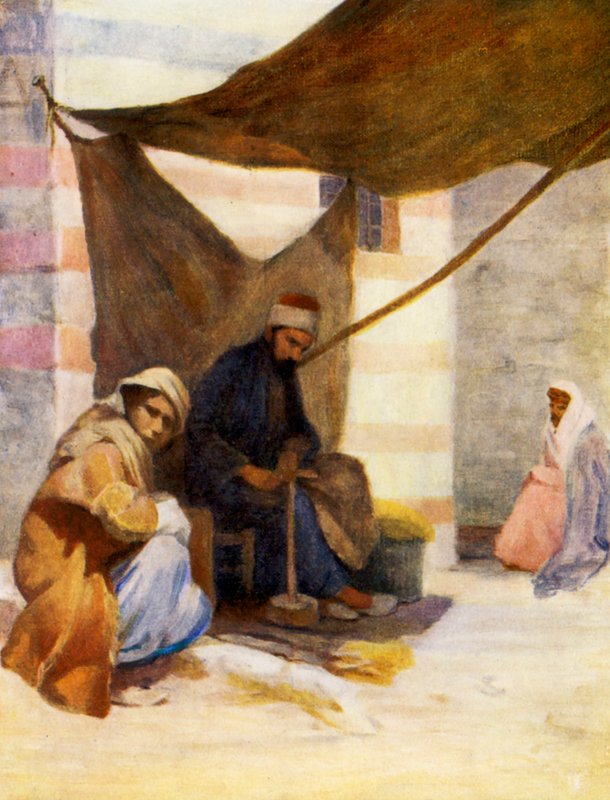 Švec, Damašek (barevná litografie) od Margaret Thomas