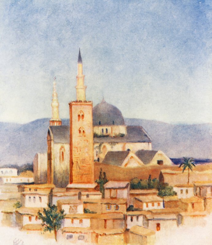 Velká mešita, Damašek (barevná litografie) od Margaret Thomas