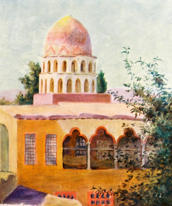 Mešita, Damašek (barevná litografie) od Margaret Thomas