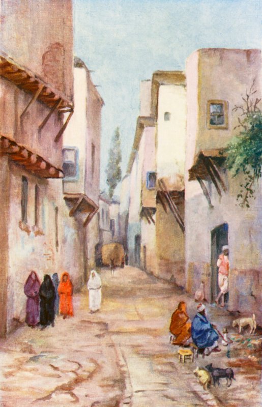 Straight Street, Damašek (barevná litografie) od Margaret Thomas