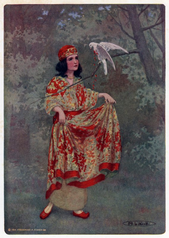 Chaucerovy Canterbury Tales: Canace and the Falcon (barevné lito) od Maria Louise Kirk