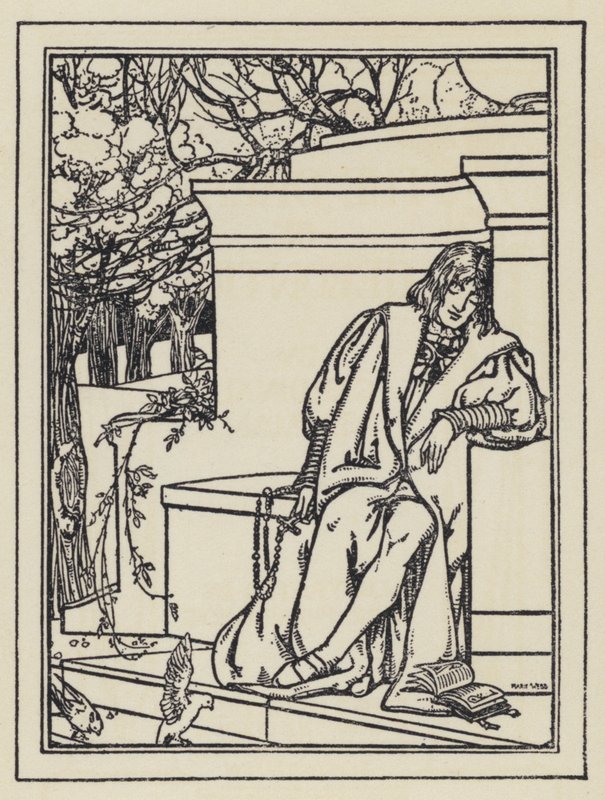 Ilustrace ke hře The Dream Of Gerontius od kardinála Newmana od Marie Preaud Webb