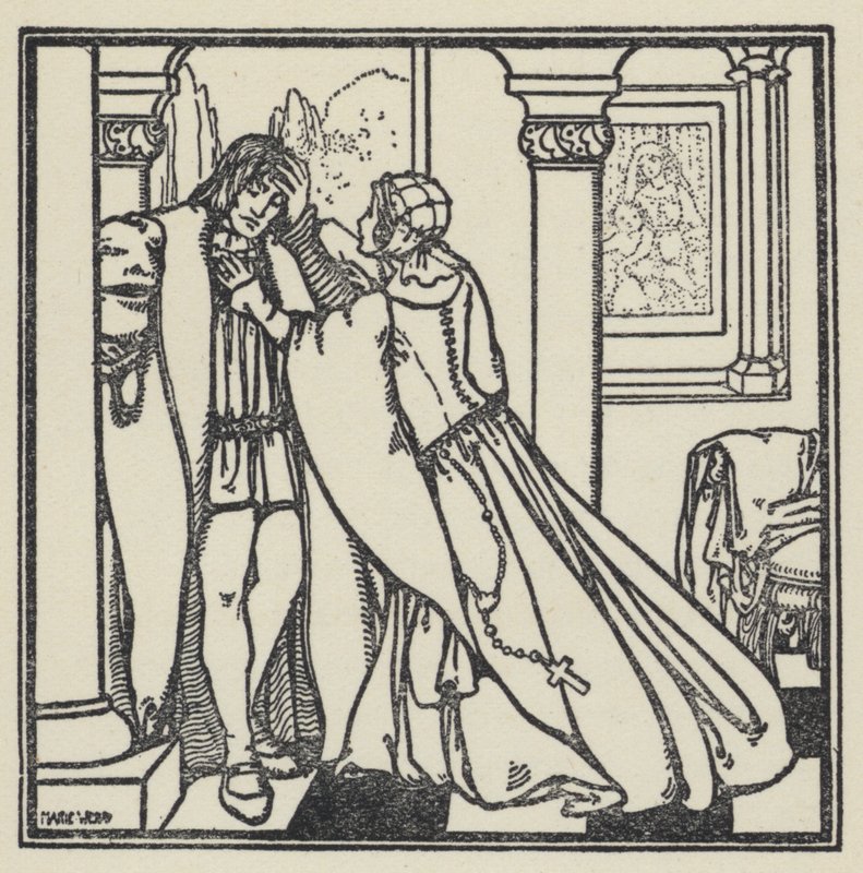 Ilustrace ke hře The Dream Of Gerontius od kardinála Newmana od Marie Preaud Webb