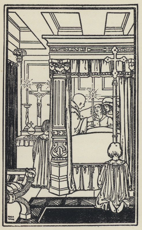 Ilustrace ke hře The Dream of Gerontius od kardinála Newmana (litho) od Marie Preaud Webb