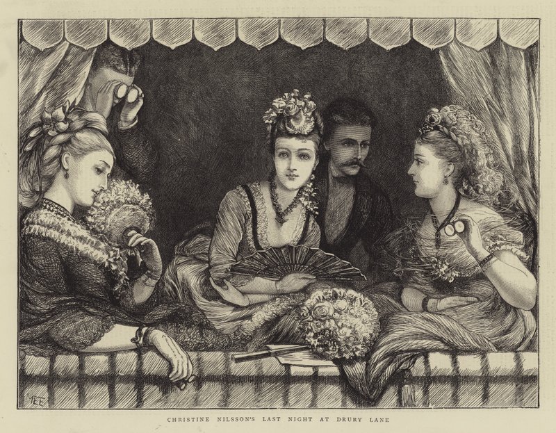 Poslední noc Christine Nilsson na Drury Lane od Mary Ellen Edwards