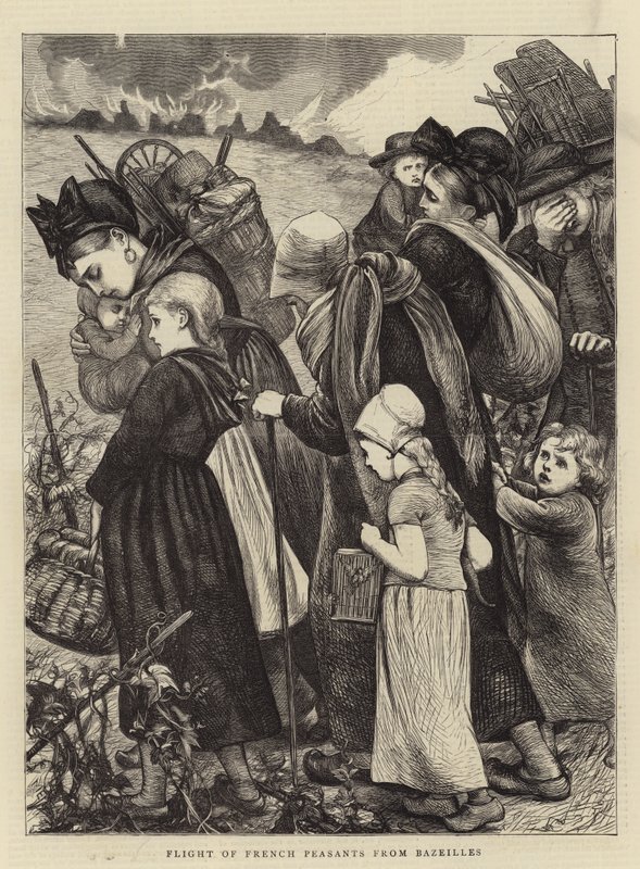 Útěk francouzských rolníků z Bazeilles od Mary Ellen Edwards