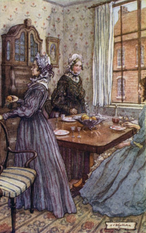 Ilustrace pro Cranford od paní Gaskell od Mary V. Wheelhouse