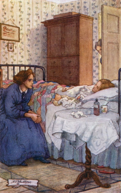 Ilustrace pro malé ženy od Mary V. Wheelhouse