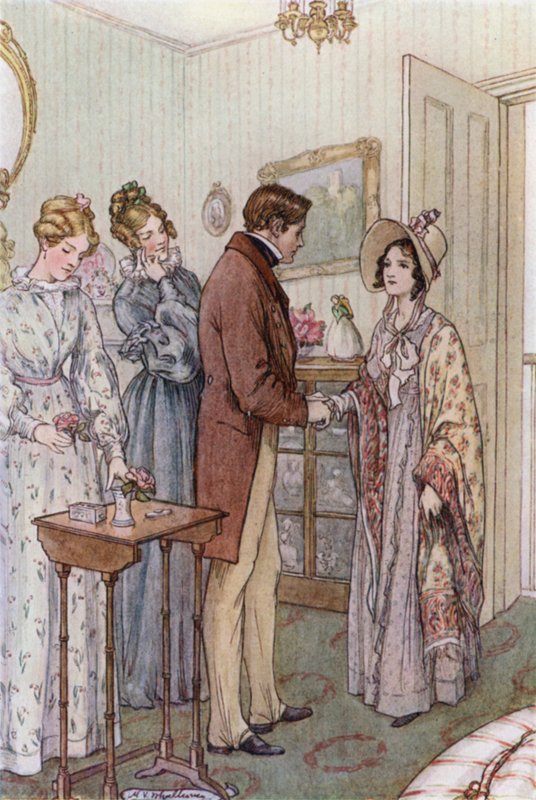 Ilustrace pro manželky a dcery od paní Gaskell od Mary V. Wheelhouse