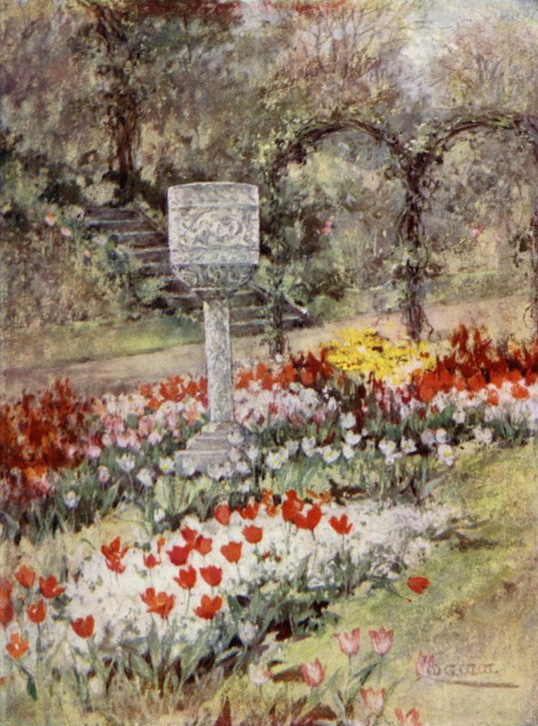 Skotské zahrady: South Bantaskine (barva litho) od Mary Georgina Wade Wilson