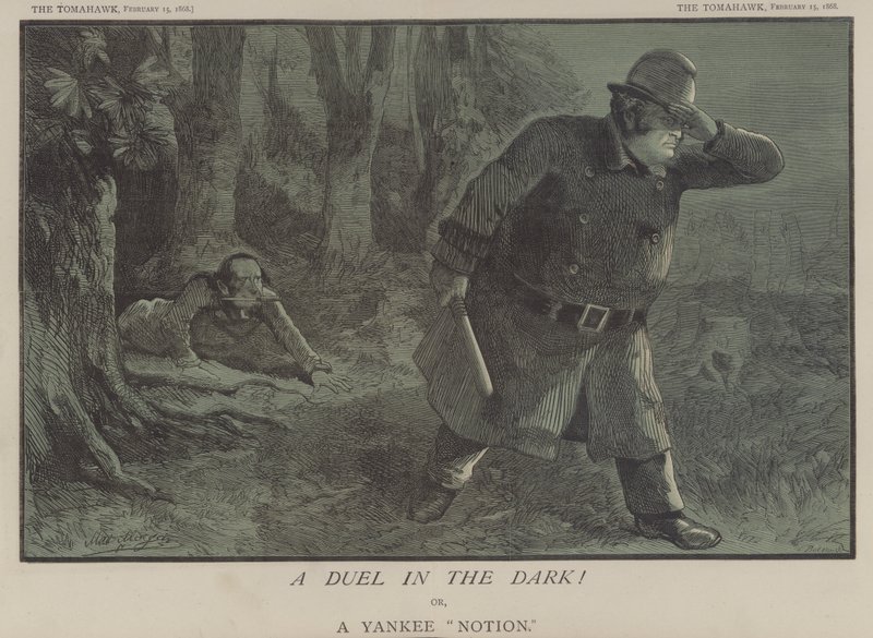 Duel in the Dark! nebo, A Yankee Notion (barevné lito) od Matthew