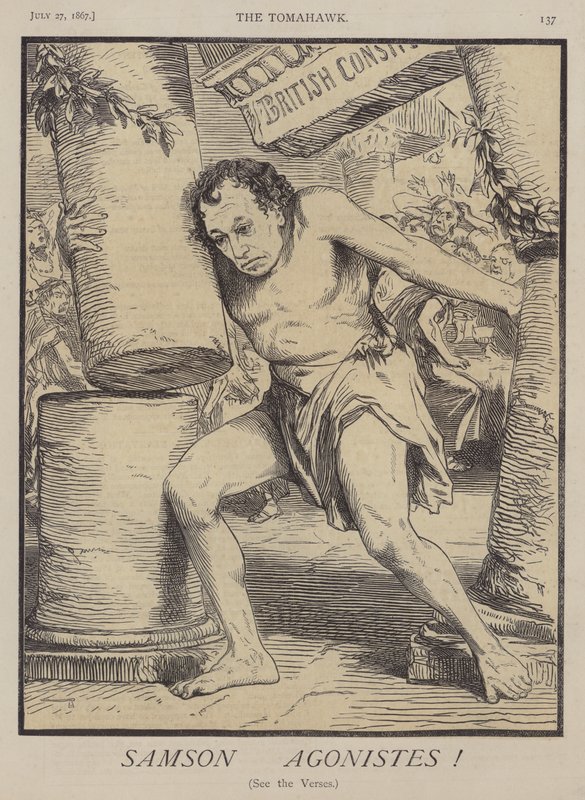 Samson Agonistes (barevné lito) od Matthew