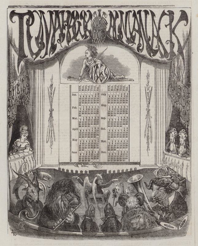 Tomahawk Almanach pro rok 1869 (barevné lito) od Matthew