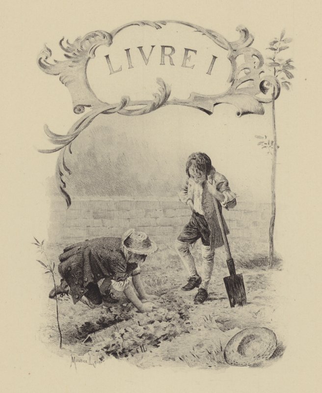 Ilustrace ke Knize I Les Confessions de Jean-Jacques Rousseau od Maurice Leloir