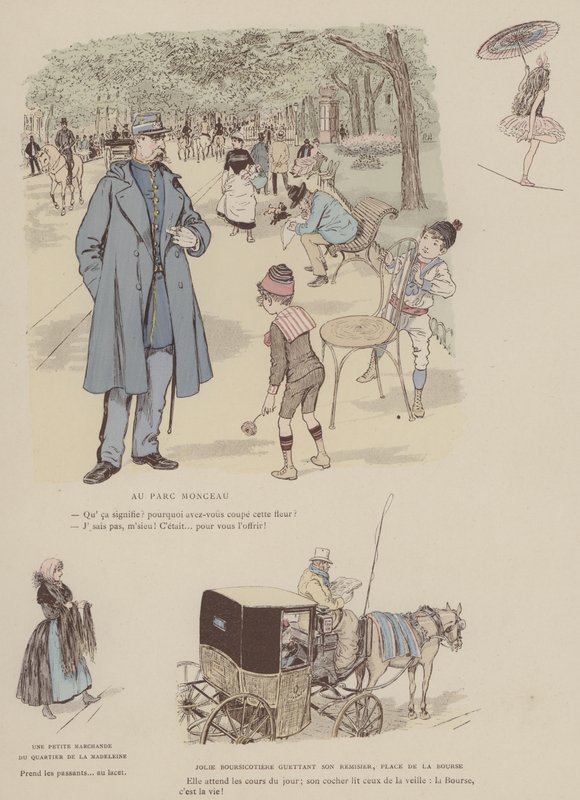 Ilustrace pro Paris Brillant (barevná litografie) od Maurice Charles Mathieu Bonvoisin