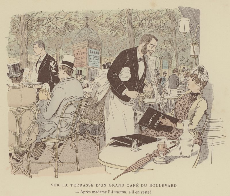 Ilustrace pro Paris Brillant (barevná litografie) od Maurice Charles Mathieu Bonvoisin