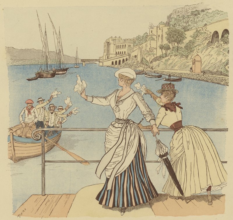 Monte Carlo, loučení s rybáři od Maurice Charles Mathieu Bonvoisin