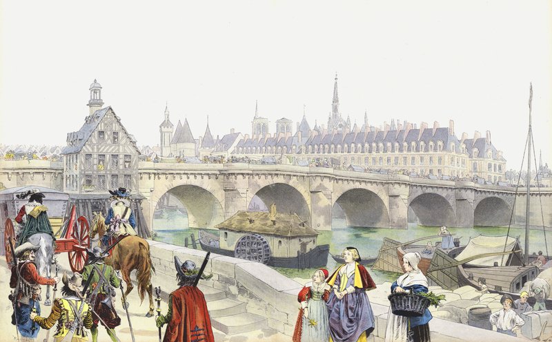 Marie de Medicis a její apartmá, která byla vyhoštěna do Blois, opustila Louvre od Maurice Leloir