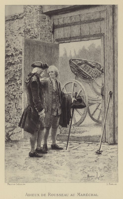 Loučení Rousseaua s maršálem (hlubotisk) od Maurice Leloir