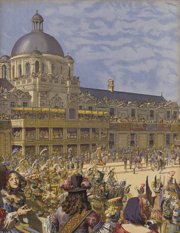 Velký kolotoč des Tuileries, hlavní závod římského císaře od Maurice Leloir