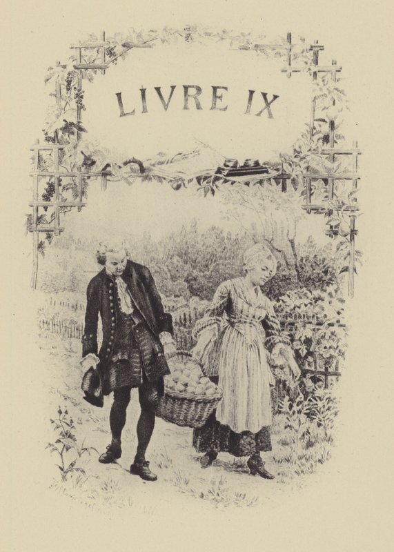 Ilustrace ke knize IX Vyznání Jean-Jacquese Rousseaua (rytina) od Maurice Leloir