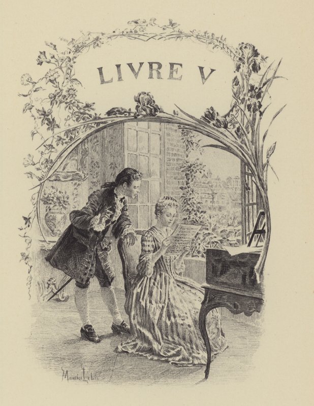 Ilustrace ke knize V. Vyznání Jean-Jacquese Rousseaua (rytina) od Maurice Leloir