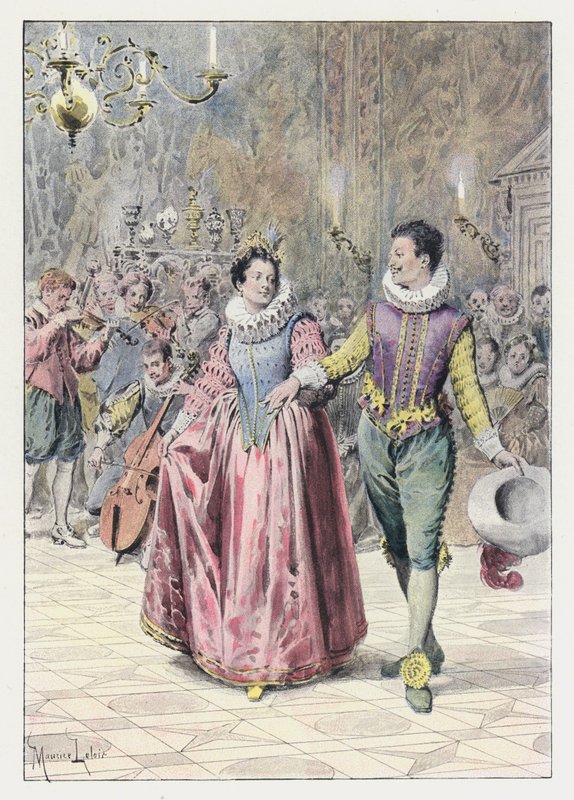 Ilustrace pro Gil Blas (barevné lito) od Maurice Leloir