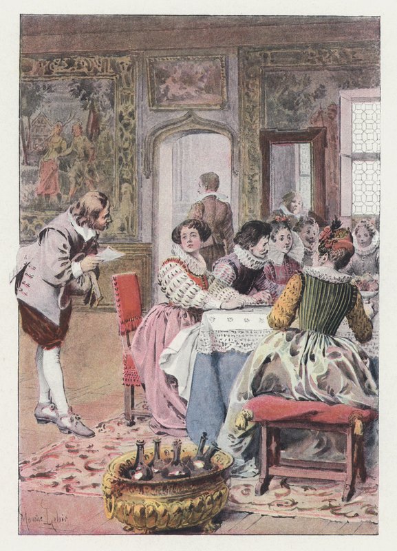 Ilustrace pro Gil Blas (barevné lito) od Maurice Leloir