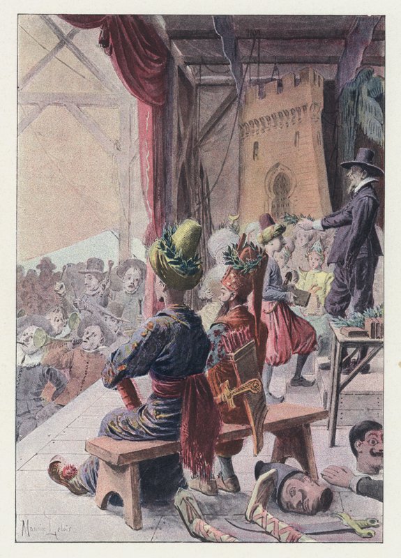 Ilustrace pro Gil Blas (barevné lito) od Maurice Leloir