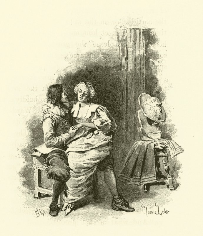 Ilustrace pro Tři mušketýry (rytina) od Maurice Leloir