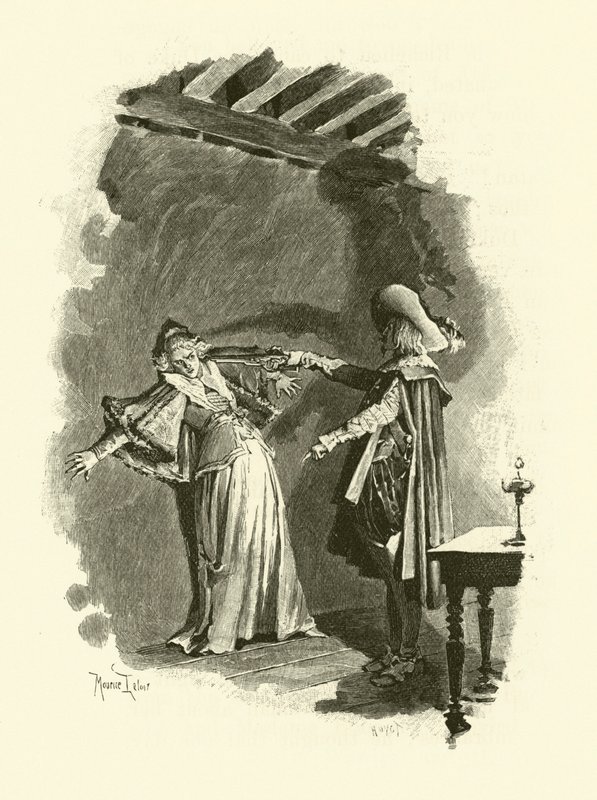 Ilustrace pro Tři mušketýry (rytina) od Maurice Leloir