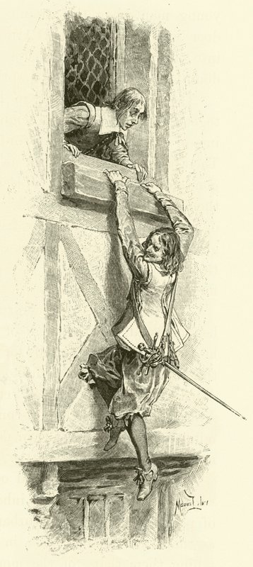 Ilustrace pro Tři mušketýry (rytina) od Maurice Leloir