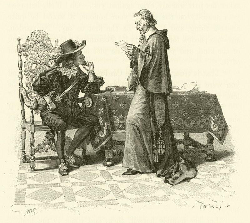 Ilustrace pro Tři mušketýry (rytina) od Maurice Leloir