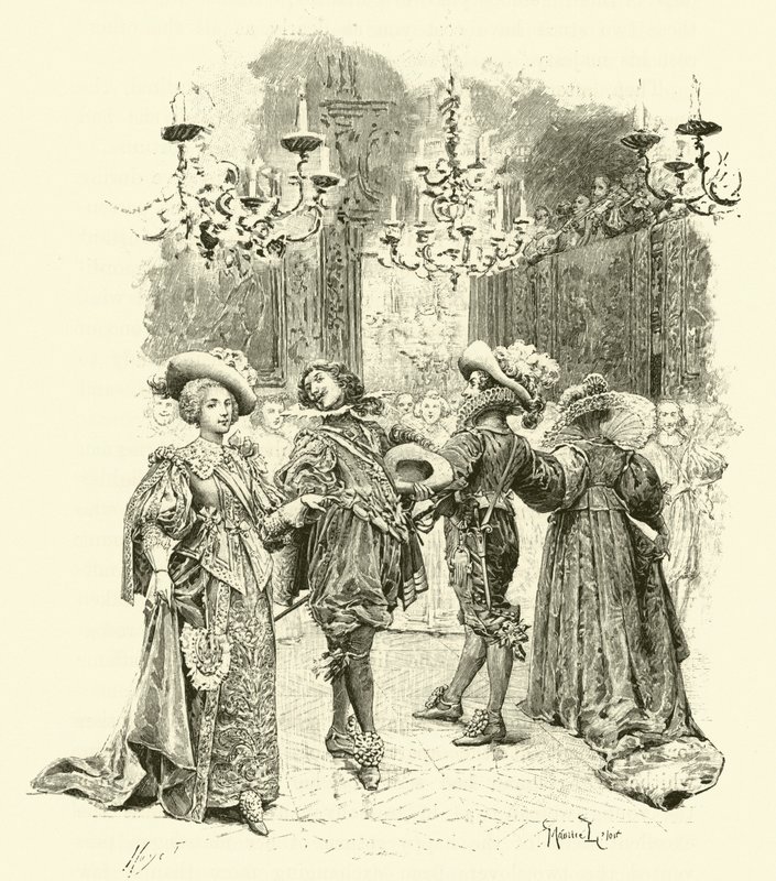Ilustrace pro Tři mušketýři (rytina) od Maurice Leloir